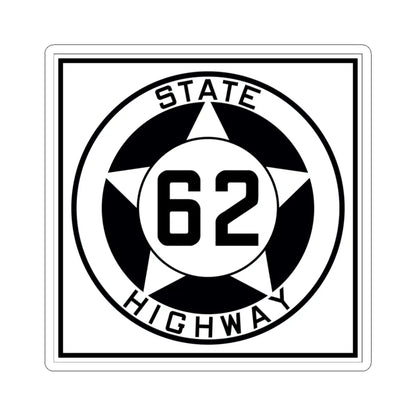 Texas 62 1935 (Texas) (Road Sign) STICKER Vinyl Kiss-Cut Decal 3 Inch White - The Sticker Space