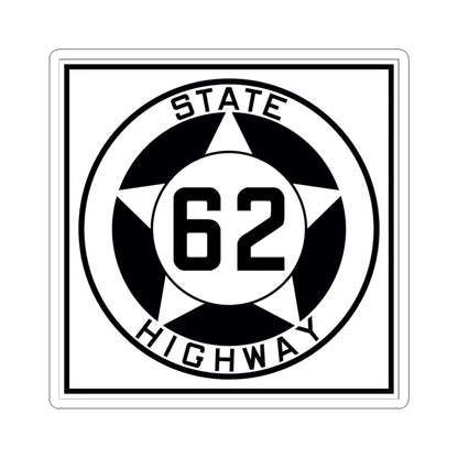 Texas 62 1935 (Texas) (Road Sign) STICKER Vinyl Kiss-Cut Decal 4 Inch White - The Sticker Space
