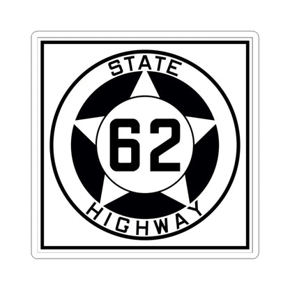 Texas 62 1935 (Texas) (Road Sign) STICKER Vinyl Kiss-Cut Decal 6 Inch White - The Sticker Space
