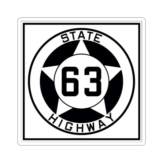 Texas 63 1935 (Texas) (Road Sign) STICKER Vinyl Kiss-Cut Decal 2 Inch White - The Sticker Space