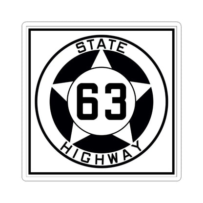 Texas 63 1935 (Texas) (Road Sign) STICKER Vinyl Kiss-Cut Decal 3 Inch White - The Sticker Space