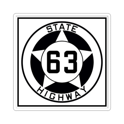 Texas 63 1935 (Texas) (Road Sign) STICKER Vinyl Kiss-Cut Decal 4 Inch White - The Sticker Space