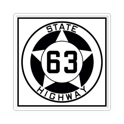 Texas 63 1935 (Texas) (Road Sign) STICKER Vinyl Kiss-Cut Decal 6 Inch White - The Sticker Space