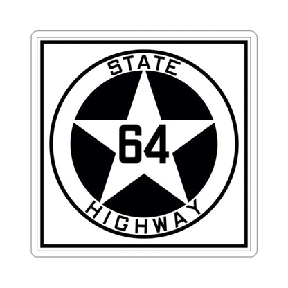 Texas 64 1917 (Texas) (Road Sign) STICKER Vinyl Kiss-Cut Decal 2 Inch White - The Sticker Space