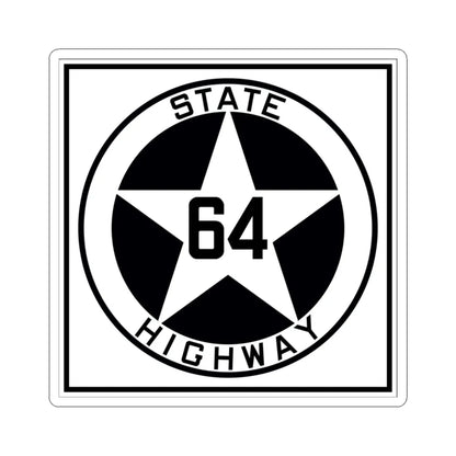 Texas 64 1917 (Texas) (Road Sign) STICKER Vinyl Kiss-Cut Decal 3 Inch White - The Sticker Space