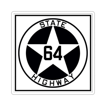 Texas 64 1917 (Texas) (Road Sign) STICKER Vinyl Kiss-Cut Decal 4 Inch White - The Sticker Space
