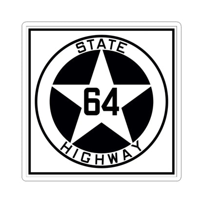 Texas 64 1917 (Texas) (Road Sign) STICKER Vinyl Kiss-Cut Decal 6 Inch White - The Sticker Space