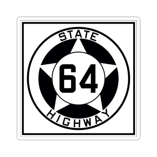 Texas 64 1935 (Texas) (Road Sign) STICKER Vinyl Kiss-Cut Decal 2 Inch White - The Sticker Space