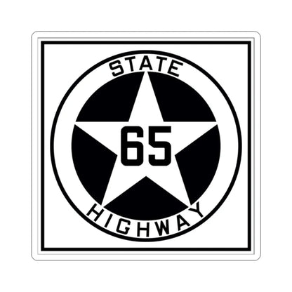 Texas 65 1917 (Texas) (Road Sign) STICKER Vinyl Kiss-Cut Decal 2 Inch White - The Sticker Space