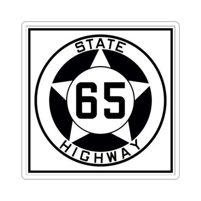 Texas 65 1935 (Texas) (Road Sign) STICKER Vinyl Kiss-Cut Decal 2 Inch White - The Sticker Space