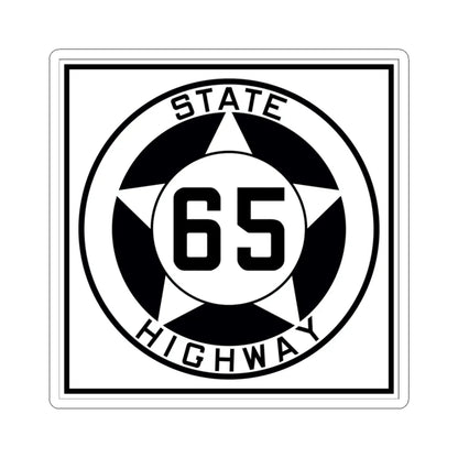 Texas 65 1935 (Texas) (Road Sign) STICKER Vinyl Kiss-Cut Decal 3 Inch White - The Sticker Space