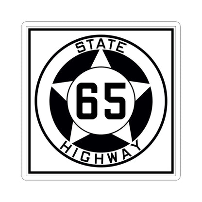 Texas 65 1935 (Texas) (Road Sign) STICKER Vinyl Kiss-Cut Decal 4 Inch White - The Sticker Space