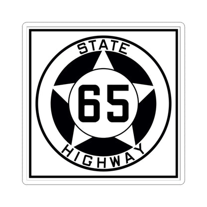 Texas 65 1935 (Texas) (Road Sign) STICKER Vinyl Kiss-Cut Decal 6 Inch White - The Sticker Space
