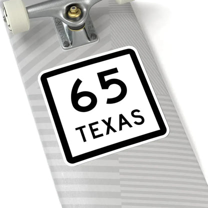 Texas 65 (Texas) (Road Sign) STICKER Vinyl Kiss-Cut Decal - The Sticker Space