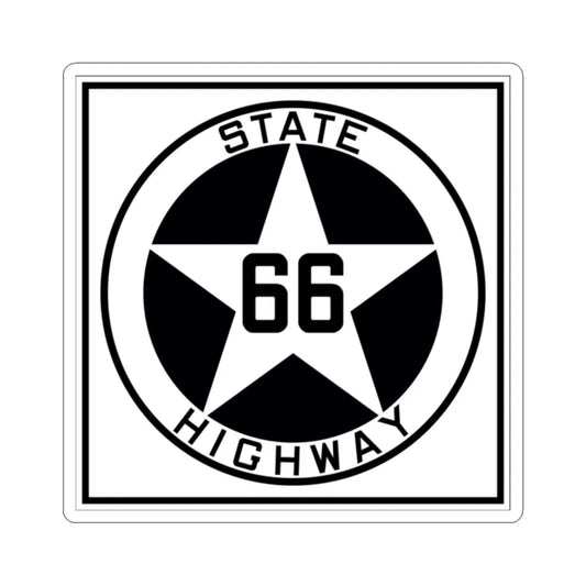 Texas 66 1917 (Texas) (Road Sign) STICKER Vinyl Kiss-Cut Decal 2 Inch White - The Sticker Space