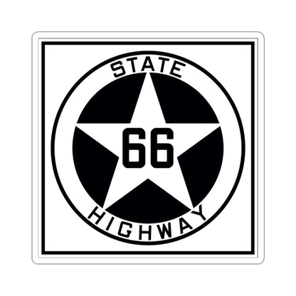 Texas 66 1917 (Texas) (Road Sign) STICKER Vinyl Kiss-Cut Decal 3 Inch White - The Sticker Space