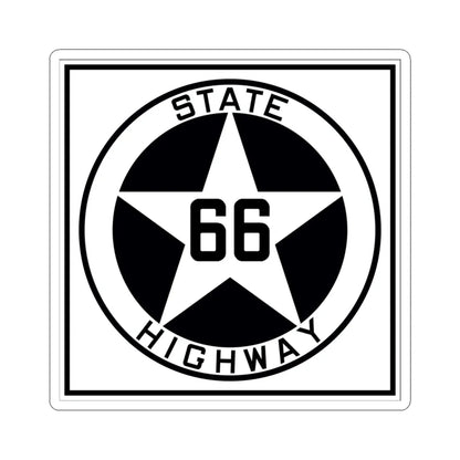 Texas 66 1917 (Texas) (Road Sign) STICKER Vinyl Kiss-Cut Decal 4 Inch White - The Sticker Space