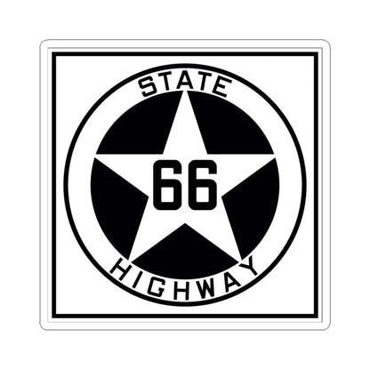 Texas 66 1917 (Texas) (Road Sign) STICKER Vinyl Kiss-Cut Decal 6 Inch White - The Sticker Space