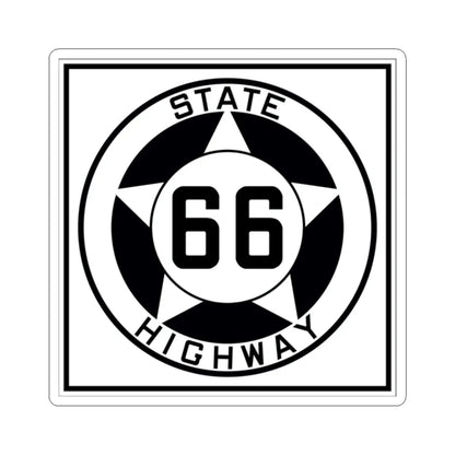 Texas 66 1935 (Texas) (Road Sign) STICKER Vinyl Kiss-Cut Decal 2 Inch White - The Sticker Space