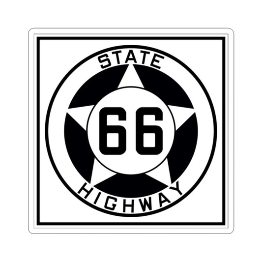 Texas 66 1935 (Texas) (Road Sign) STICKER Vinyl Kiss-Cut Decal 2 Inch White - The Sticker Space