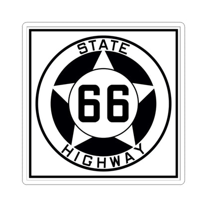 Texas 66 1935 (Texas) (Road Sign) STICKER Vinyl Kiss-Cut Decal 3 Inch White - The Sticker Space