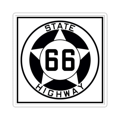 Texas 66 1935 (Texas) (Road Sign) STICKER Vinyl Kiss-Cut Decal 4 Inch White - The Sticker Space