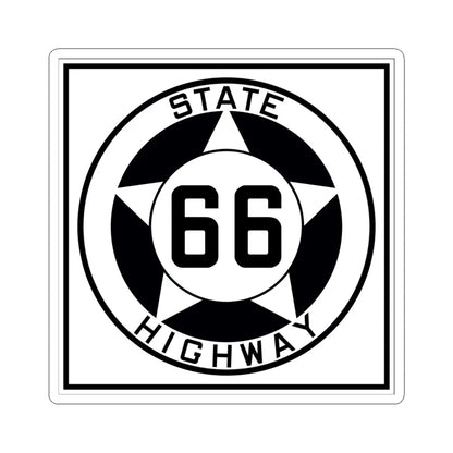 Texas 66 1935 (Texas) (Road Sign) STICKER Vinyl Kiss-Cut Decal 6 Inch White - The Sticker Space