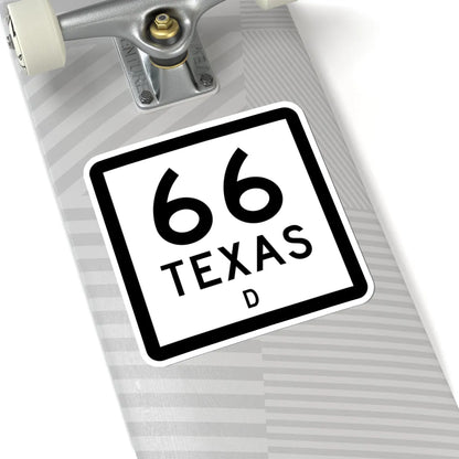 Texas 66-D (Texas) (Road Sign) STICKER Vinyl Kiss-Cut Decal - The Sticker Space