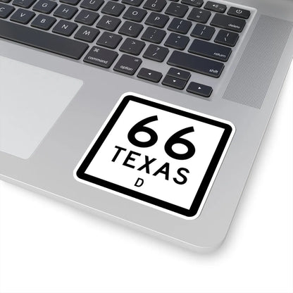 Texas 66-D (Texas) (Road Sign) STICKER Vinyl Kiss-Cut Decal - The Sticker Space