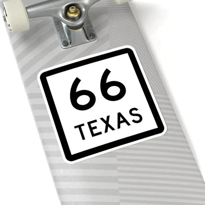 Texas 66 (Texas) (Road Sign) STICKER Vinyl Kiss-Cut Decal - The Sticker Space