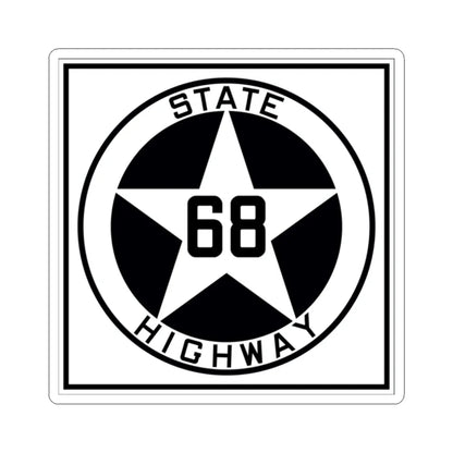 Texas 68 1917 (Texas) (Road Sign) STICKER Vinyl Kiss-Cut Decal 2 Inch White - The Sticker Space