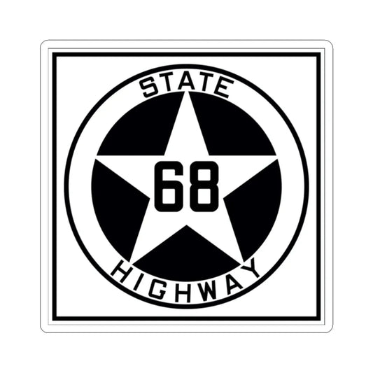Texas 68 1917 (Texas) (Road Sign) STICKER Vinyl Kiss-Cut Decal 2 Inch White - The Sticker Space