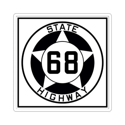 Texas 68 1935 (Texas) (Road Sign) STICKER Vinyl Kiss-Cut Decal 2 Inch White - The Sticker Space