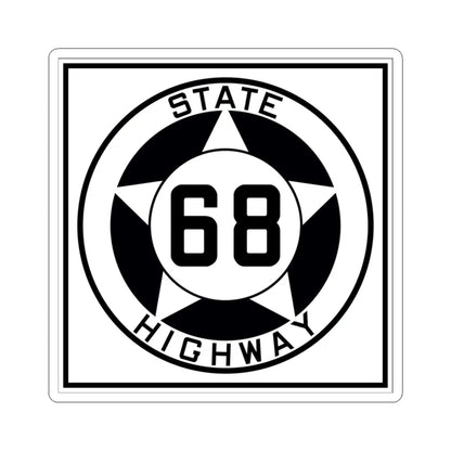 Texas 68 1935 (Texas) (Road Sign) STICKER Vinyl Kiss-Cut Decal 3 Inch White - The Sticker Space