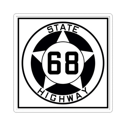 Texas 68 1935 (Texas) (Road Sign) STICKER Vinyl Kiss-Cut Decal 4 Inch White - The Sticker Space