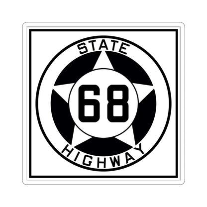 Texas 68 1935 (Texas) (Road Sign) STICKER Vinyl Kiss-Cut Decal 6 Inch White - The Sticker Space