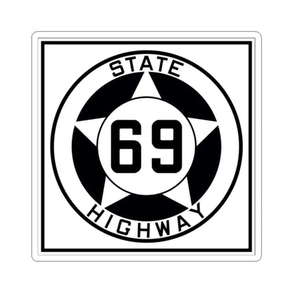 Texas 69 1935 (Texas) (Road Sign) STICKER Vinyl Kiss-Cut Decal 2 Inch White - The Sticker Space