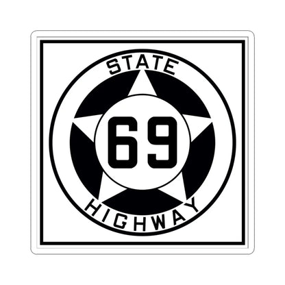 Texas 69 1935 (Texas) (Road Sign) STICKER Vinyl Kiss-Cut Decal 4 Inch White - The Sticker Space