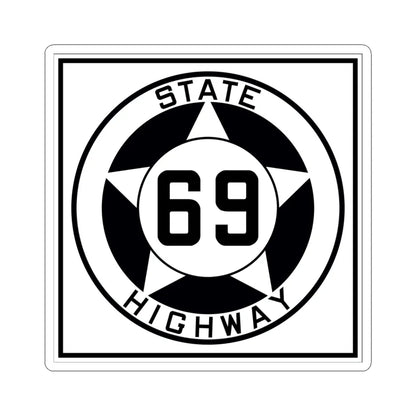Texas 69 1935 (Texas) (Road Sign) STICKER Vinyl Kiss-Cut Decal 6 Inch White - The Sticker Space