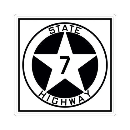 Texas 7 1917 (Texas) (Road Sign) STICKER Vinyl Kiss-Cut Decal 2 Inch White - The Sticker Space