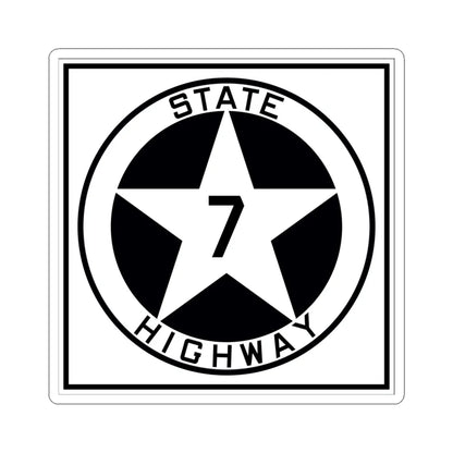 Texas 7 1917 (Texas) (Road Sign) STICKER Vinyl Kiss-Cut Decal 6 Inch White - The Sticker Space