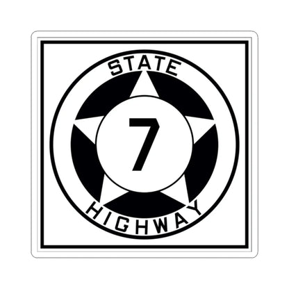 Texas 7 1935 (Texas) (Road Sign) STICKER Vinyl Kiss-Cut Decal 2 Inch White - The Sticker Space