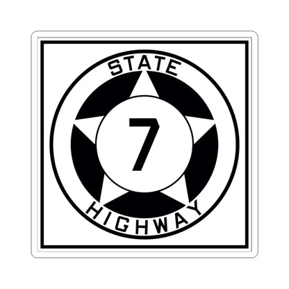 Texas 7 1935 (Texas) (Road Sign) STICKER Vinyl Kiss-Cut Decal 3 Inch White - The Sticker Space