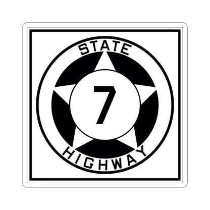 Texas 7 1935 (Texas) (Road Sign) STICKER Vinyl Kiss-Cut Decal 4 Inch White - The Sticker Space