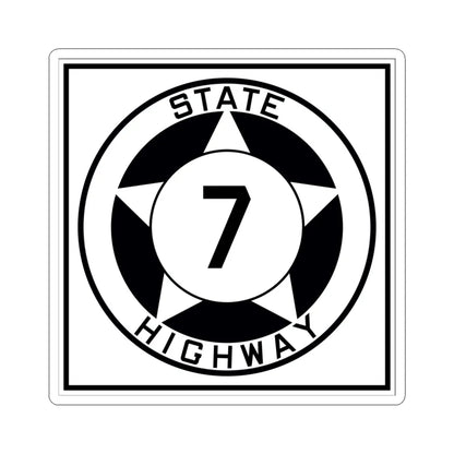 Texas 7 1935 (Texas) (Road Sign) STICKER Vinyl Kiss-Cut Decal 6 Inch White - The Sticker Space