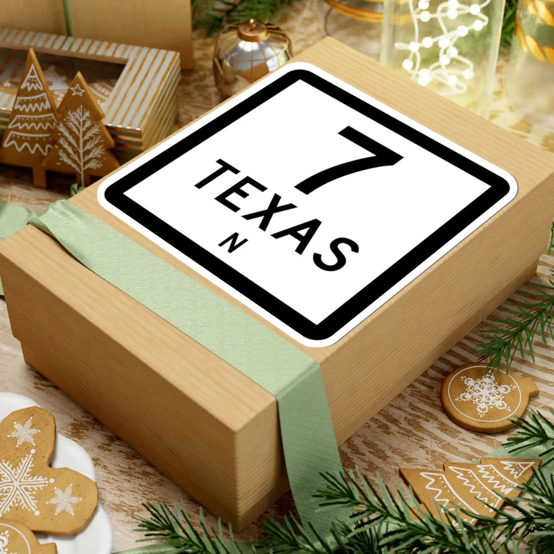 Texas 7-N (Texas) (Road Sign) STICKER Vinyl Kiss-Cut Decal - The Sticker Space