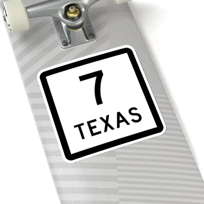 Texas 7 (Texas) (Road Sign) STICKER Vinyl Kiss-Cut Decal - The Sticker Space