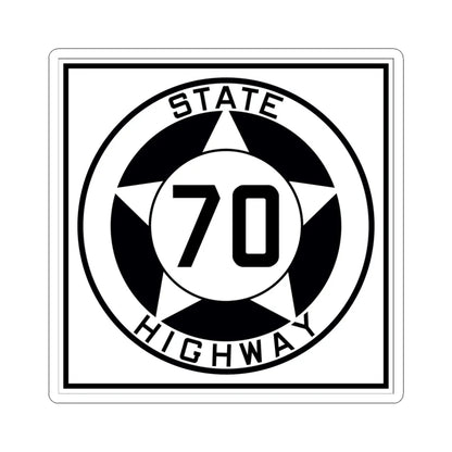 Texas 70 1935 (Texas) (Road Sign) STICKER Vinyl Kiss-Cut Decal 4 Inch White - The Sticker Space