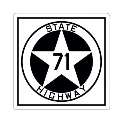 Texas 71 1917 (Texas) (Road Sign) STICKER Vinyl Kiss-Cut Decal 2 Inch White - The Sticker Space