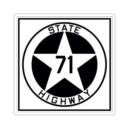 Texas 71 1917 (Texas) (Road Sign) STICKER Vinyl Kiss-Cut Decal 3 Inch White - The Sticker Space
